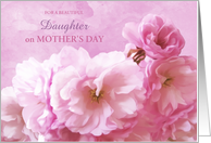 Daughter Happy Mother’s Day Pink Cherry Blossoms Custom Text card