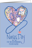 Nurses Day 2024 Outstanding Future Nurse Stethoscope Medical Collage card