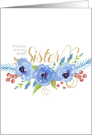 Happy Mother’s Day to a very special Sister watercolor flowers card