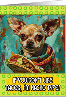 Cinco de Mayo Chihuahua with Taco card