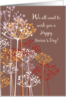 Nurses Day From Group Rustic Brown Wildflowers card